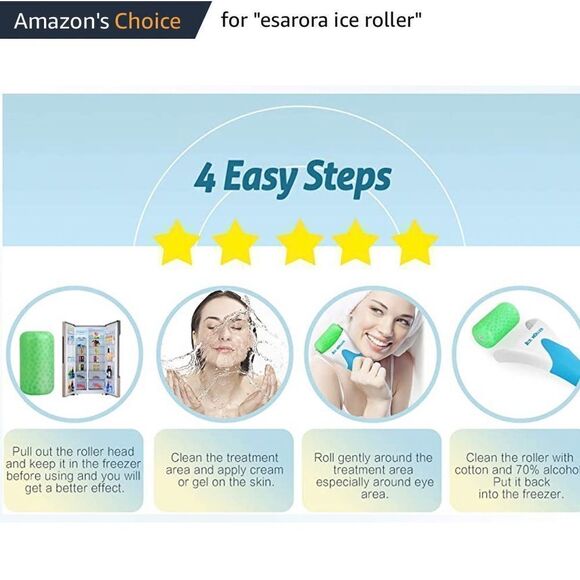 NIB- ESARORA Ice Roller for Face & Eye, Puffiness, Migraine, Pain Relief - Picture 7 of 9